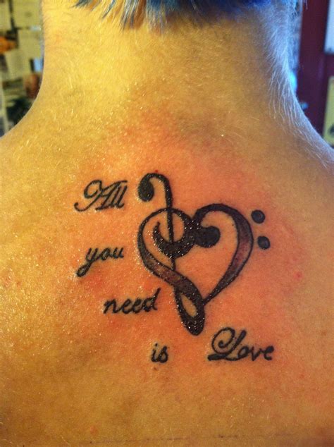 My new tattoo. "All you need is Love" | Tattoos, Flower tattoos, New ...