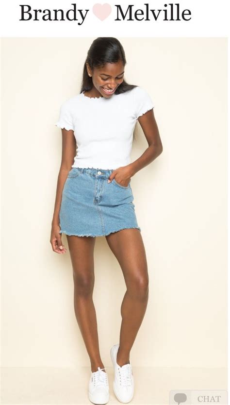 White Top Light Denim Skirt White Sneakers Denim Skirt Light Denim