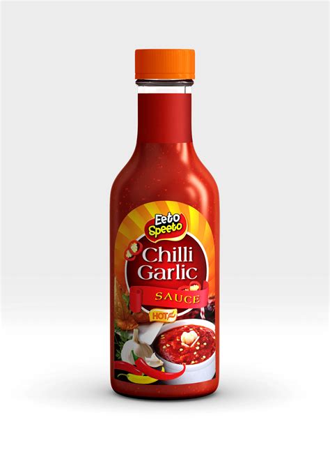 Chilli Garlic Sauce Label Design Behance