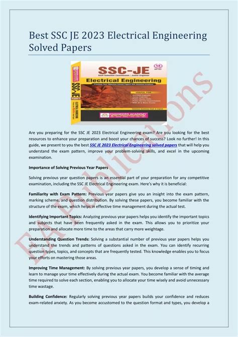 Ppt Best Ssc Je Electrical Engineering Solved Papers Powerpoint