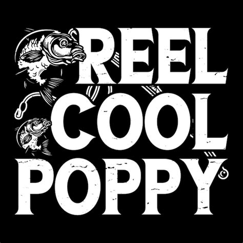 Premium Vector Reel Cool Poppy Funny Fishing Fisherman Retro Vintage