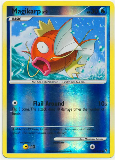 Pokémon Platinum Supreme Victors Card 110 Magikarp Parallel Reverse