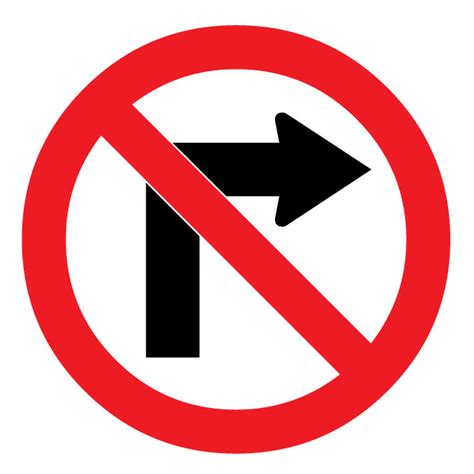 No right turn sign.ai Royalty-free Stock Vector Images