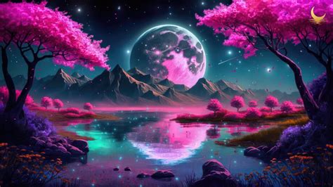 Moon Night Cherry Blossom K M Wallpaper Iphone Phone