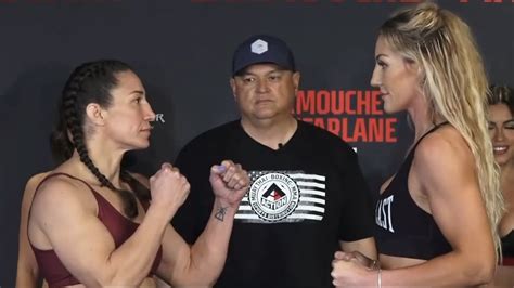 Sara McMann Vs Leah McCourt Weigh In Face Off Bellator 300 R