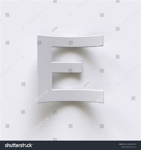 Bent Paper Font Long Shadows Letter Stock Illustration