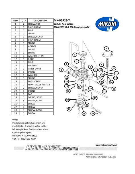 Mikuni Power Mikuni Genuine Carburetor And Fuel Pump Rebuild Kits