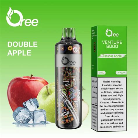 Double Apple By Oree Venture Disposable Pod 6000 Puffs Si Omar Vape Store