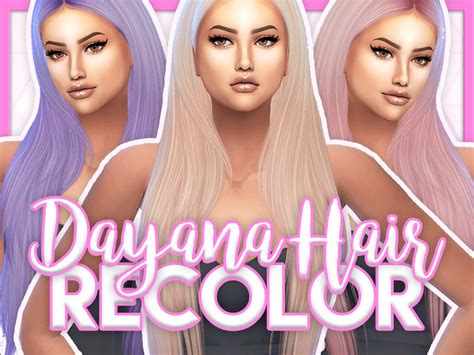 The Sims Resource Dayana Hair Recolor Mesh Needed