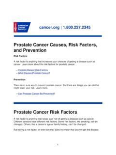 Prostate Cancer Causes Risk Factors And Prevention Prostate Cancer