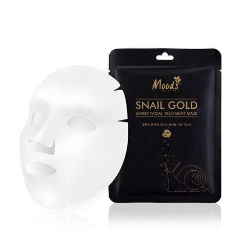 MOODS SNAIL GOLD Maska w płachcie ze śluzem ślimaka i drobinkami złota