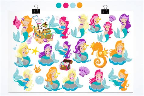 30 Mermaids Graphic By Prettygrafik · Creative Fabrica