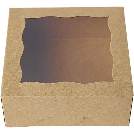 Amazon One More X X Brown Bakery Boxes With Pvc Window For Pie