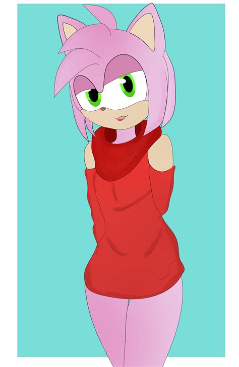 Amy Rose Red Sweater By Bbjosh On Newgrounds