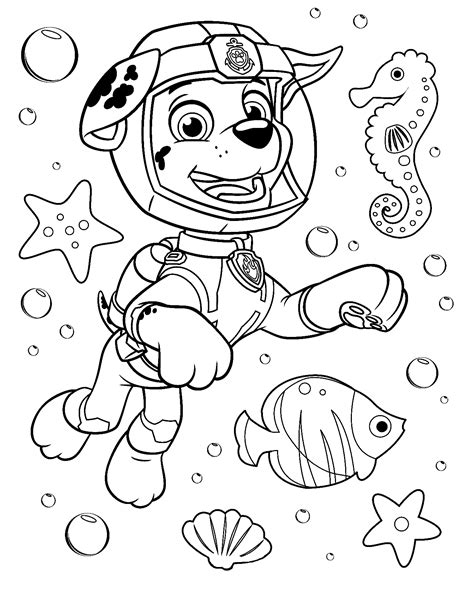 Marshall Paw Patrol Coloring Pages Printable For Free Download