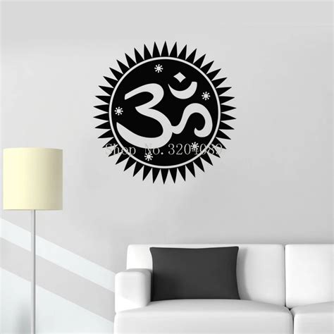 Vinyl Decal Om Mandala Hindu Sanskrit Mantra Bedroom Room Home Decor