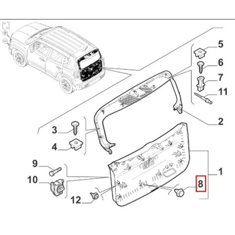 Revestimento Interno Porta Malas Kit Grampos Jeep Renegade Autorizada