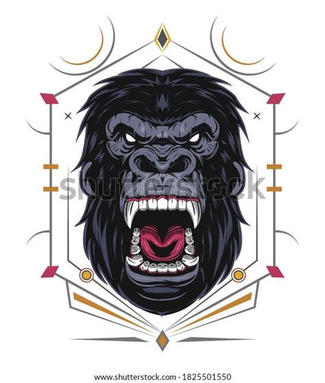 King Kong Illustration Design Vector Gorilla Stock Vector Royalty Free