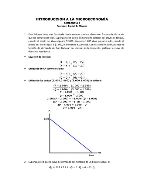 Intro a la Microeconom Ã a Ayudant Ã a NÂ3 INTRODUCCIÓN A LA