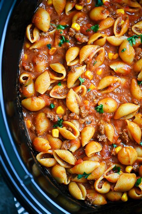 Slow Cooker Taco Pasta Life In The Lofthouse