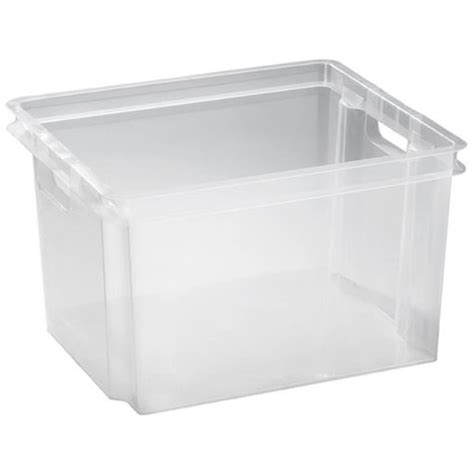 Caja De Almacenamiento Transparente Allibert Crownest Apilable 30 L