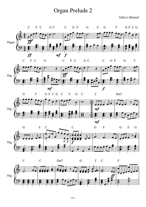 Organ Prelude 2 Sheet Music For Organ Download Free In Pdf Or Midi