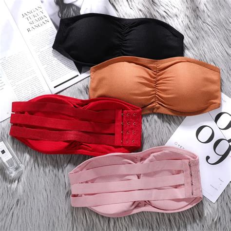 New Sex Bras For Women Tube Top Bralette High Quality Strapless Bandeau