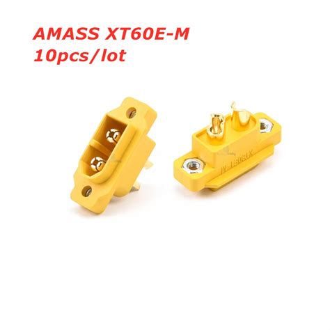 Queen Hobby Pcs Lot Amass Xt E M Mountable Male Plug For Rc Drone