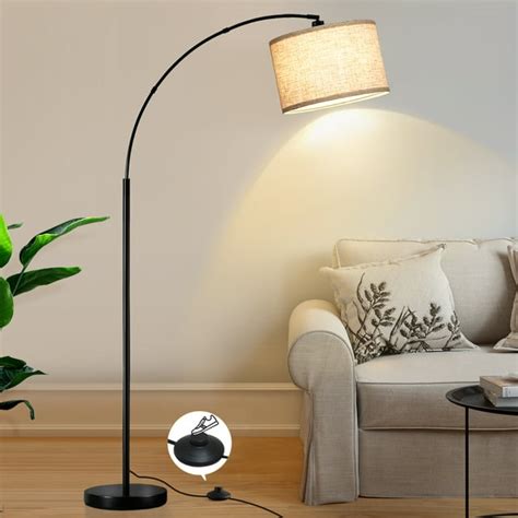 Natyswan Modern Arc Floor Lamp, Adjustable Shade, Foot Switch, for ...