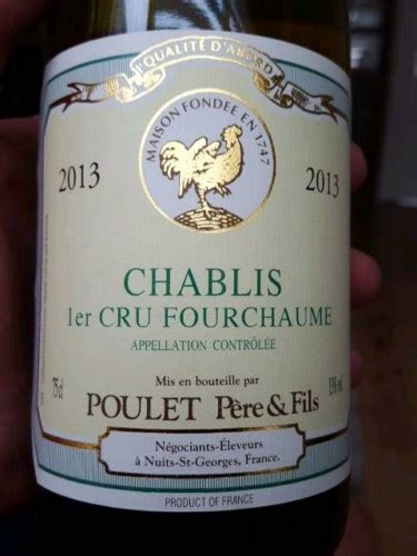 2018 Poulet Père Fils Chablis 1er Cru Fourchaume Vivino US