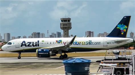 Airbus A Neo Da Azul Pouso Em Fortaleza Youtube