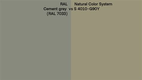 Ral Cement Grey Ral Vs Natural Color System S G Y Side By