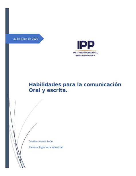 Cristian Arenas T1 M2 Habilidades Para La Comunicacion Oral Y Escrita 30 De Junio De 2022