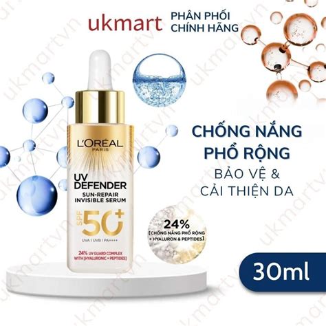 Serum Ch Ng N Ng Loreal Paris Uv Defender Sun Repair Invisible Serum