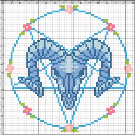 A Cross Stitch Pattern With An Animals Head On It