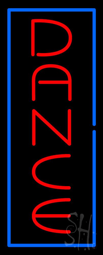 Vertical Red Dance Blue Border Neon Sign Dance Club Neon Signs