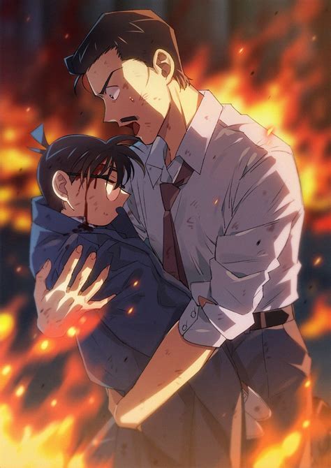 Edogawa Conan And Mouri Kogoro Meitantei Conan Drawn By Kgearlabo