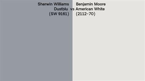 Sherwin Williams Dustblu SW 9161 Vs Benjamin Moore American White