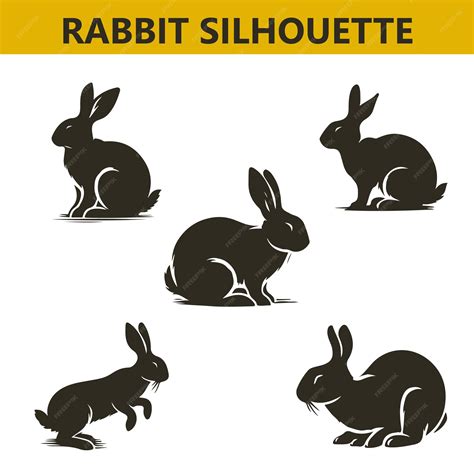 Premium Vector | Cute Bunny Outline Charming Rabbit Silhouette Vector