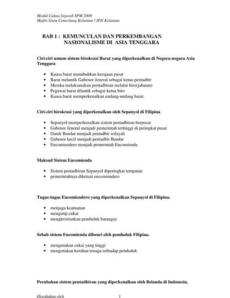 Nota Ringkas Sejarah Tingkatan 4 Bab 6 Kssm Nota Sejarah Tingkatan 4