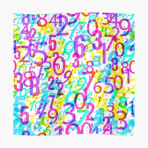 Mathematics Background Numbers Pattern 04 Poster For Sale By