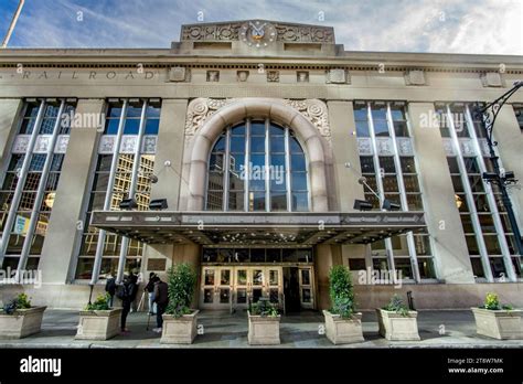 Newark, NJ – US – Nov 12, 2023 view of Newark Penn Station, an intermodal passenger station in ...