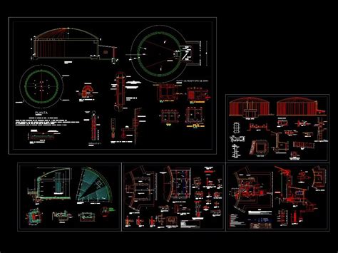 Planos De Reservorio De 1500 M3 Apoyado En DWG Librería CAD