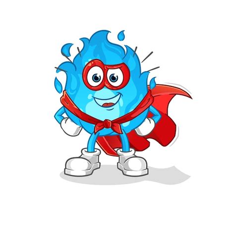 Premium Vector Blue Fire Heroes Vector Cartoon Character