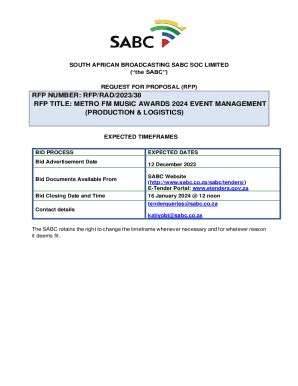 Fillable Online Sabc Metro Fm Music Awards Event Management