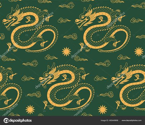 Traditional Chinese dragon seamless pattern Stock Vector by ©Maria_Skrigan 465449698