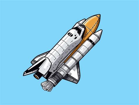 Premium Vector Space Shuttle Illustration Space Vehicle Concept