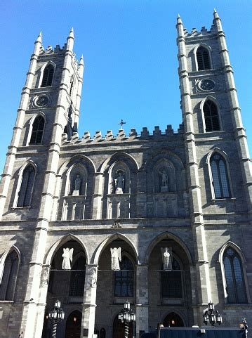 Notredame De Montreal Facade Stock Photo - Download Image Now - Angel ...