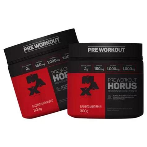 Kit 2x Pré Treino Hórus 300g Max Titanium Pré Treino Magazine Luiza