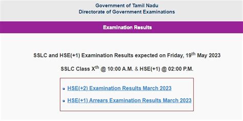 Tamil Nadu Th Th Result Link Date Time May